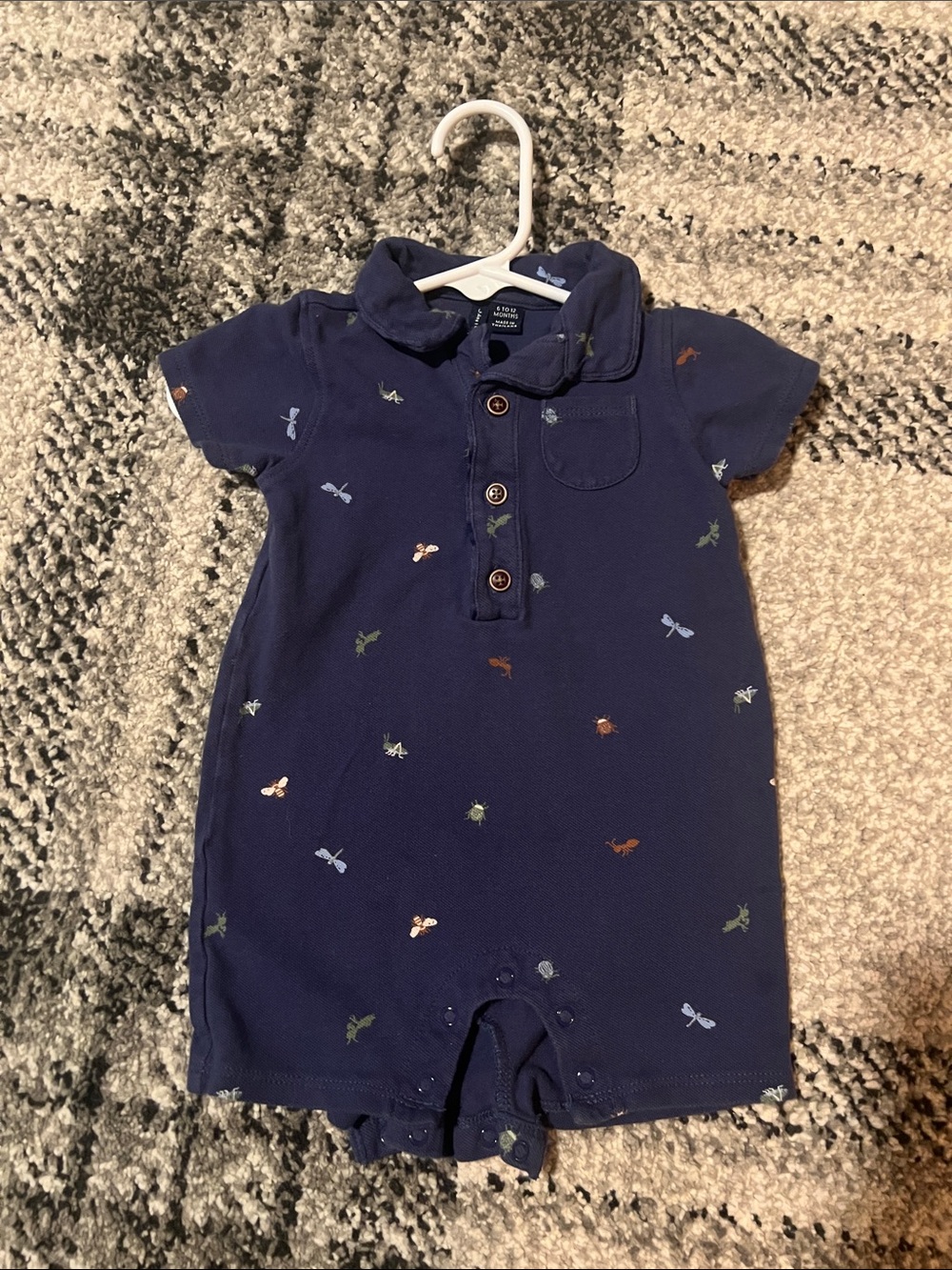 Janie and Jack Insect Print Romper